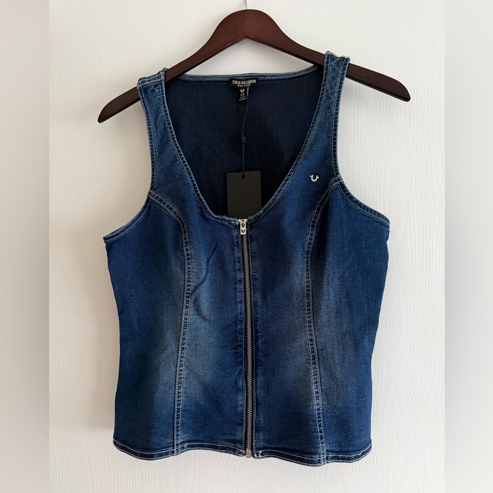True Religion Denim Zip Tank